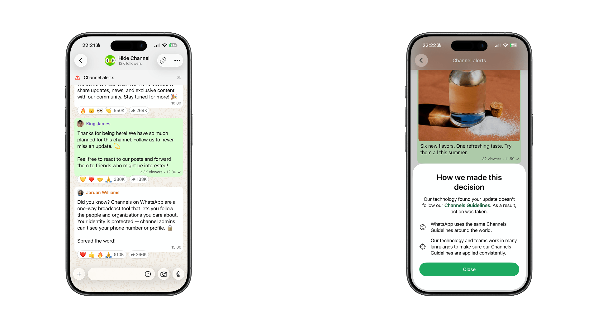 Enforcement details — entry point and detail page